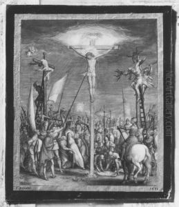 Scener ur Kristi liv (Kristus pa korset) by Friedrich The Elder Brentel