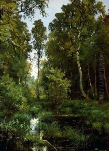 <<Zarossij prud u opuski lesa. Siverskaa>> by Ivan Shishkin
