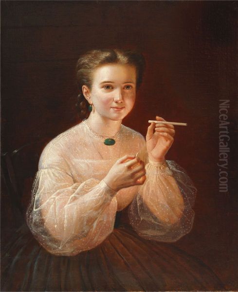Girl with a cigarette - view 1