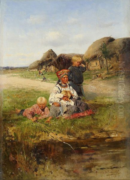Maid with children - view 1
