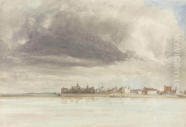A Dutch Village In Stormy Weather - view 1