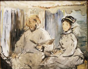 Monet in his Studio by Edouard Manet