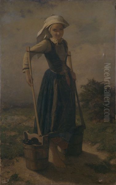 Jeune paysanne bretonne - view 1