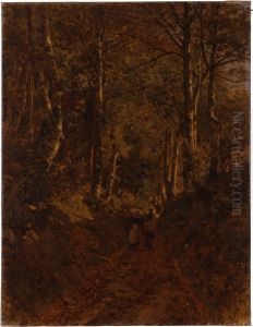 Chemin sous bois a Bannalec by Camille Bernier