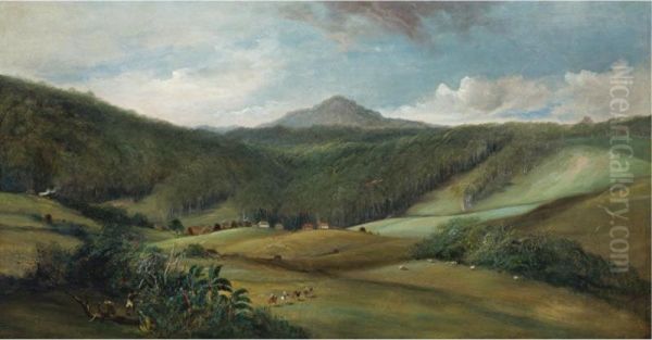 Central American Landscape With Volcano - view 1