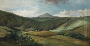 Central American Landscape With Volcano by George Chambers
