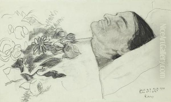 Suzanne Valadon sur son lit de mort - view 1