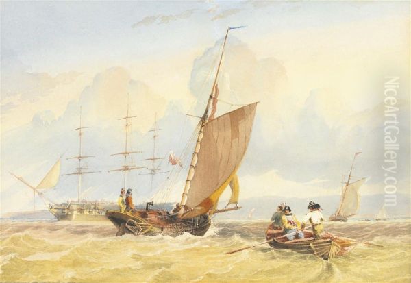 Shipping In A Bay, A Fresh Breeze - view 1