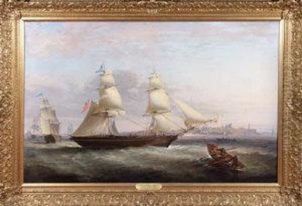 The Brig Friendship In Two Positions Off Tynemouth - view 1