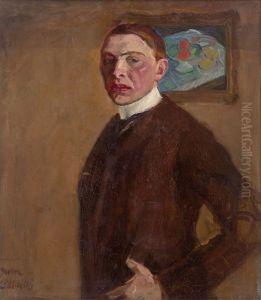 Autoportret (na rubu kresba aktu) by Georges Kars
