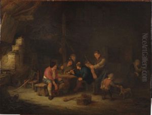 Interior with Peasants by Adriaen van Ostade
