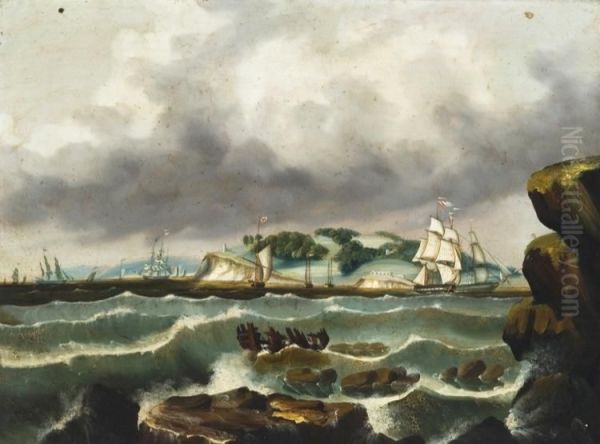 Ships At Calais, Maine - view 1