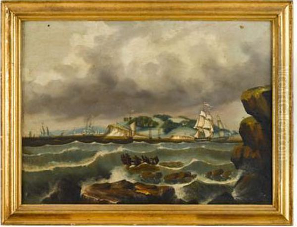 Ships At Calais, Maine - view 1