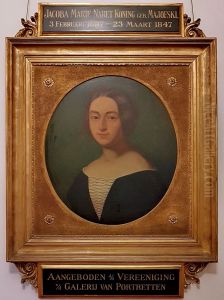 Portrait of Dutch actress Cornelia Naret Koning-Majofski by Matthieu Wiegman
