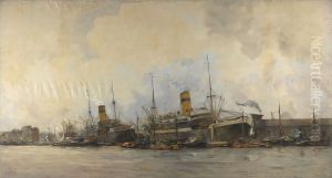 Gezicht op de Panamakade naar het westen, met schepen van de Hollandsche Lloyd-Havengezicht van Amsterdam Gezicht op de Panamakade naar het westen, met schepen van de Hollandsche Lloyd-Havengezicht van Amsterdam