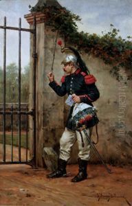 Courtship by Etienne-Prosper Berne-Bellecour