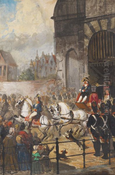1810, vertrek van Lodewijk Napoleon uit Amsterdam-Kroniek van echtpaar Joh. Samuel Wurfbain (1770-1851) en Anna Maria Geertruida Hurrelbrinck (1772-1850), bij gelegenheid van hun gouden bruiloft - view 1