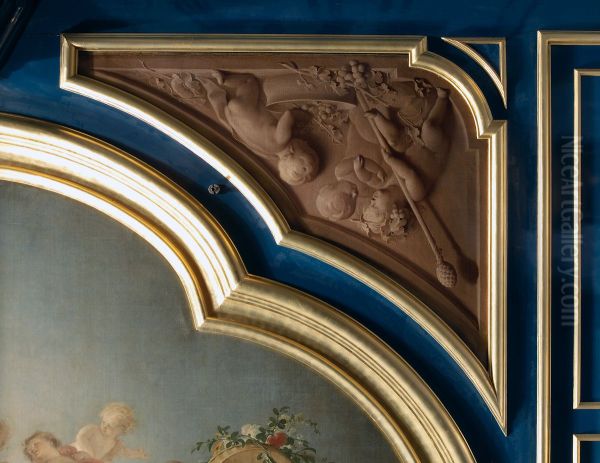 Zijstuk van plafond "de dageraad en de jaargetijden" - view 1
