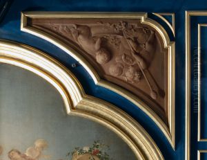 Zijstuk van plafond "de dageraad en de jaargetijden" by Jacob de Wit