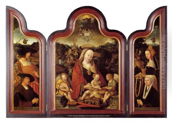 Drieluik met Pompeius Occo en zijn vrouw Gerbrich Claesdr. - view 1
