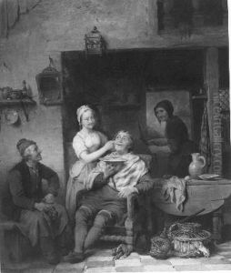 Een barbierswinkel by Ferdinand de Braekeleer