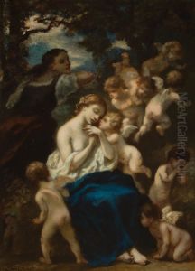 A nymph with amors