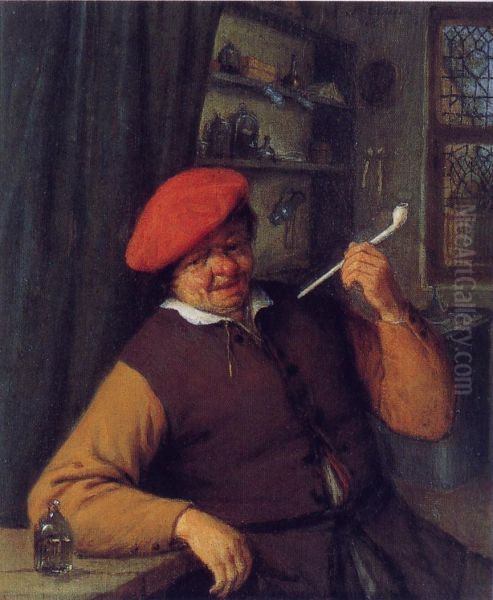 An Apothecary Smoking in an Interior - view 1