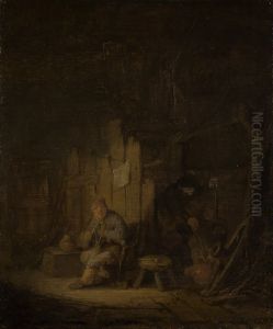 A Fisherman's Family in their Cottage