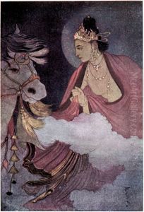 Departure of Prince Siddhartha by Abanindranath Tagore