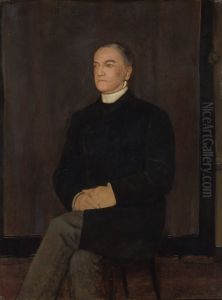 Portret van Augustinus Gerardus Hubertus van Rijckevorsel (1828 - 's-Hertogenbosch - 1891) by Fernand Khnopff