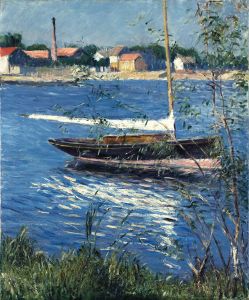 Bateau au mouillage sur la Seine a Argenteuil by Gustave Caillebotte