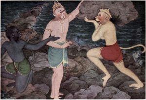 Building of Rama's Bridge by K. Venkatappa