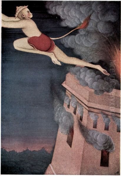 Burning of Lanka - view 1