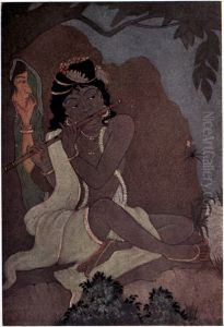 Radha and Krishna by Kshitindranath Mazumdar