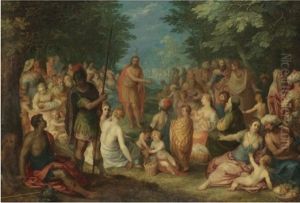 The preaching of St. John the Baptist by Hendrick van Balen the Elder