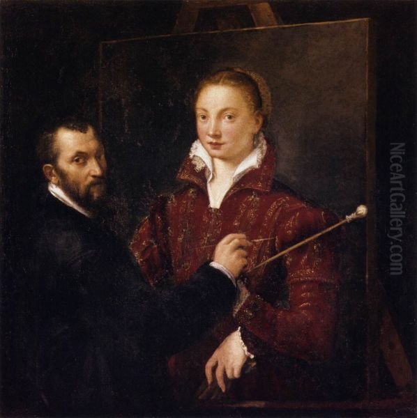 Bernardino Campi Painting Sofonisba Anguissola - view 1