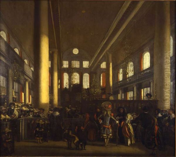 Interior of the Synagogue in Amsterdam - view 1