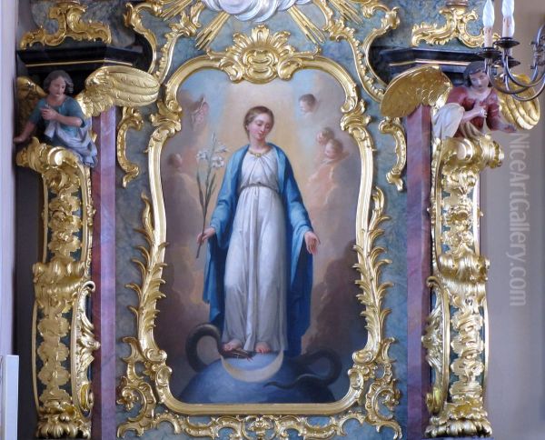Immaculee Conception, la Fille aveugle et muette de Dagobert 1er guerie par l'eveque saint Florent de Strasbourg - view 1