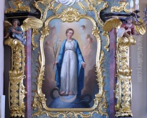 Immaculee Conception, la Fille aveugle et muette de Dagobert 1er guerie par l'eveque saint Florent de Strasbourg