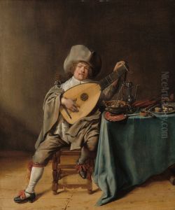 Self-portrait as a Luteplayer by Jan Miense Molenaer