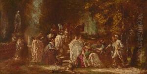 Return from the Hunt by Adolphe Joseph Thomas Monticelli