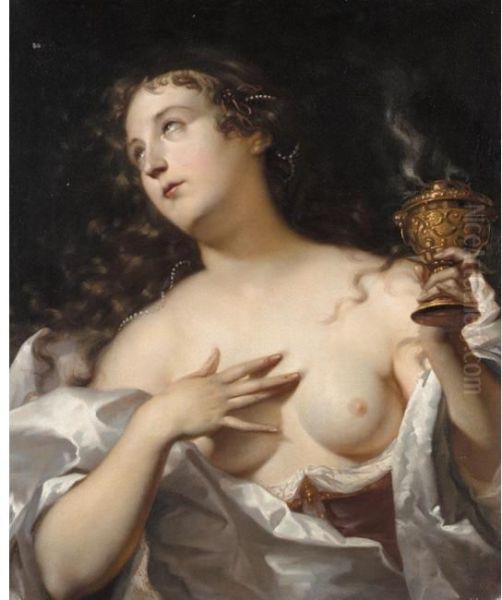 A Vestal Virgin with a fuming incense burner - view 1