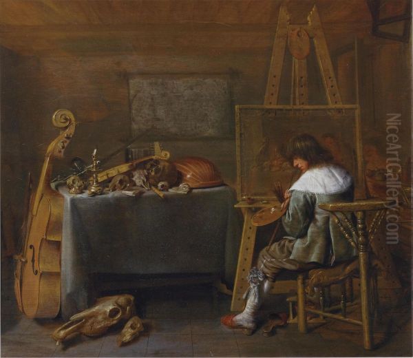 Painter in his studio - view 1