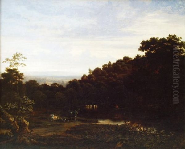A landscape with cattle. - view 1