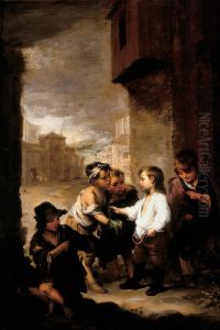 St. Thomas of Villanueva dividing his clothes among beggar boys by Bartolome Esteban Murillo