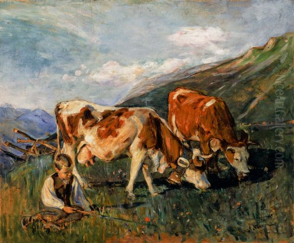In the high meadow (Dans le haut paturage en Suisse) - view 1