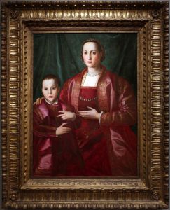 Portrait of Eleonora of Toledo and Her Son, Francesco de'Medici by Bronzino