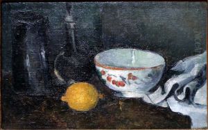 Still Life in Blue with Lemon