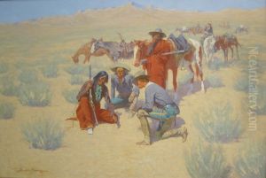 The Map in the Sand by Frederic Remington