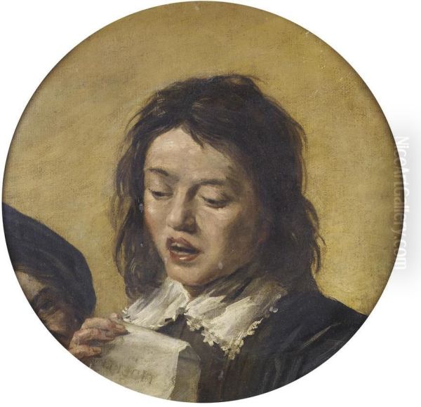 Portrait of a boy singing - view 1